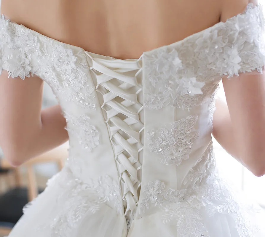 QQ Lover 2019 новое бальное свадебное платье с цветочной аппликацией на заказ Vestido De Noiva