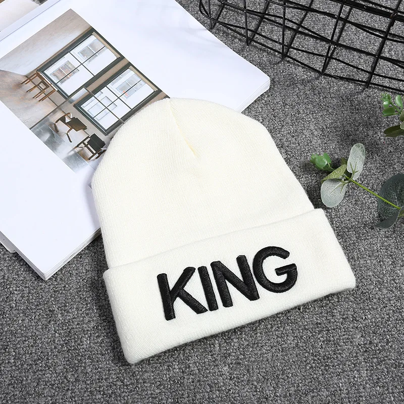 king white Новое поступление бренд King Queen Snapback Кепки Для мужчин Для женщин шапочка Спорт Хип-хоп шляпа пара Вышивка шляпа на открытом воздухе Вязание hat - Цвет: king white