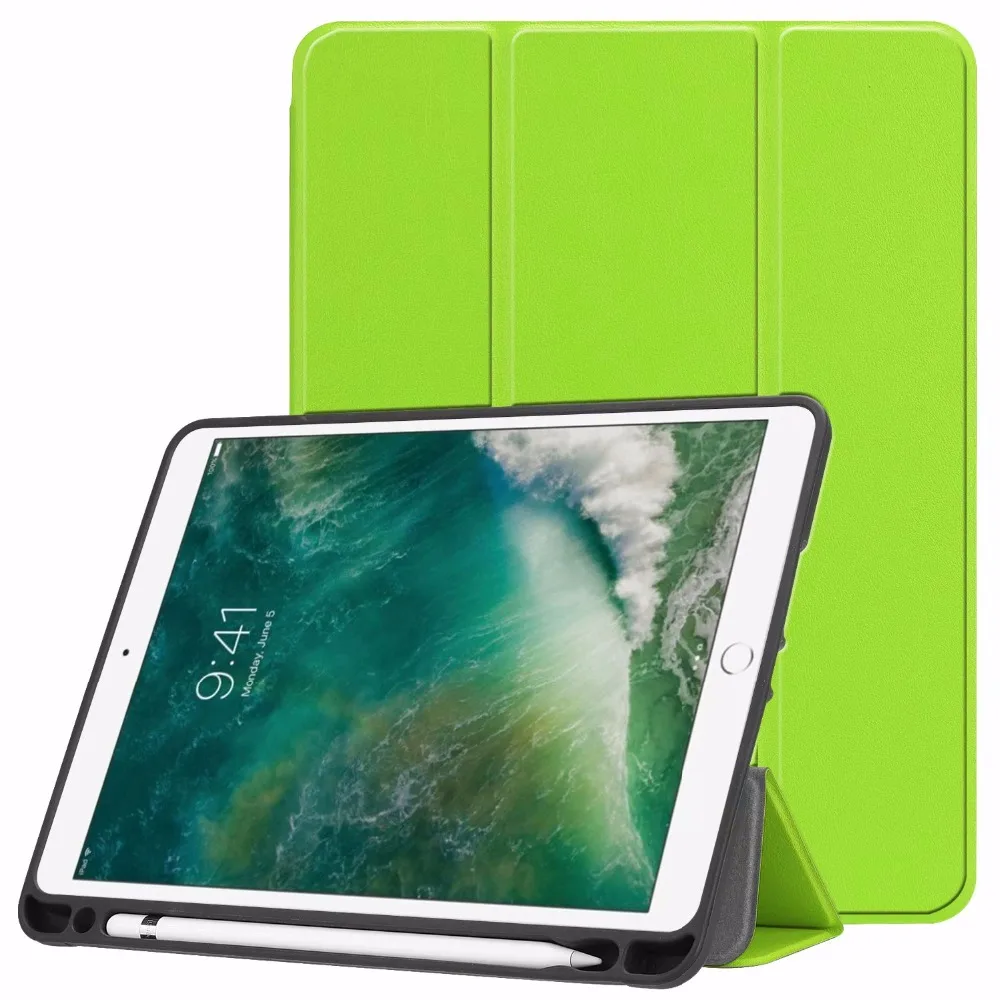Премиум кожаный смарт-чехол для Apple iPad 9,7 6 6th поколения A1893 A1954 9,7 5 5th Gen A1822 A1823 чехол+ Защитная пленка+ ручка