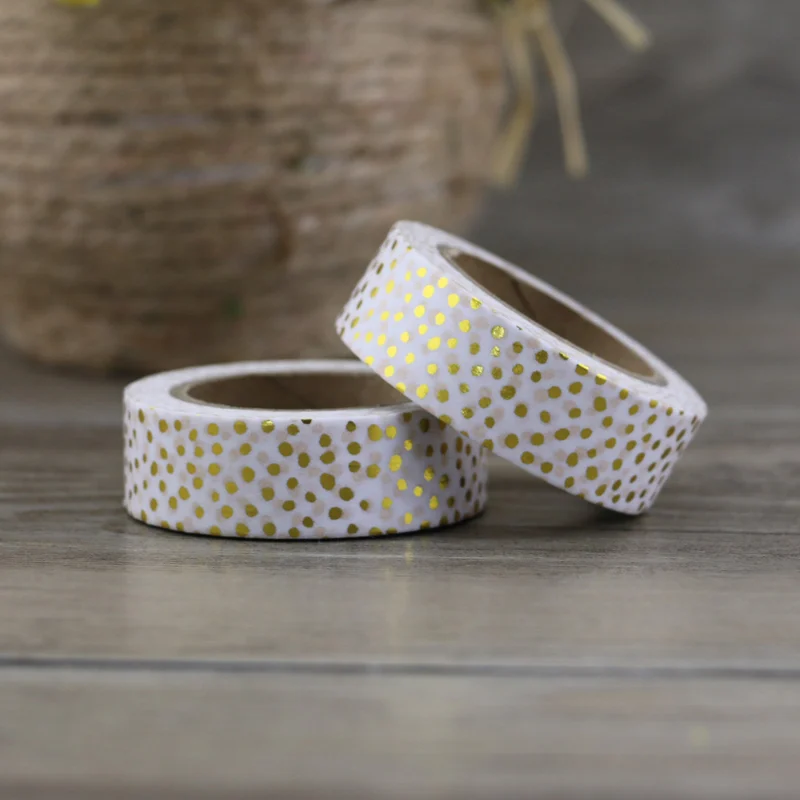 1 шт. декоративная бумажная лента в горошек 15 х10 м|dot washi|foil washiwashi paper tape |