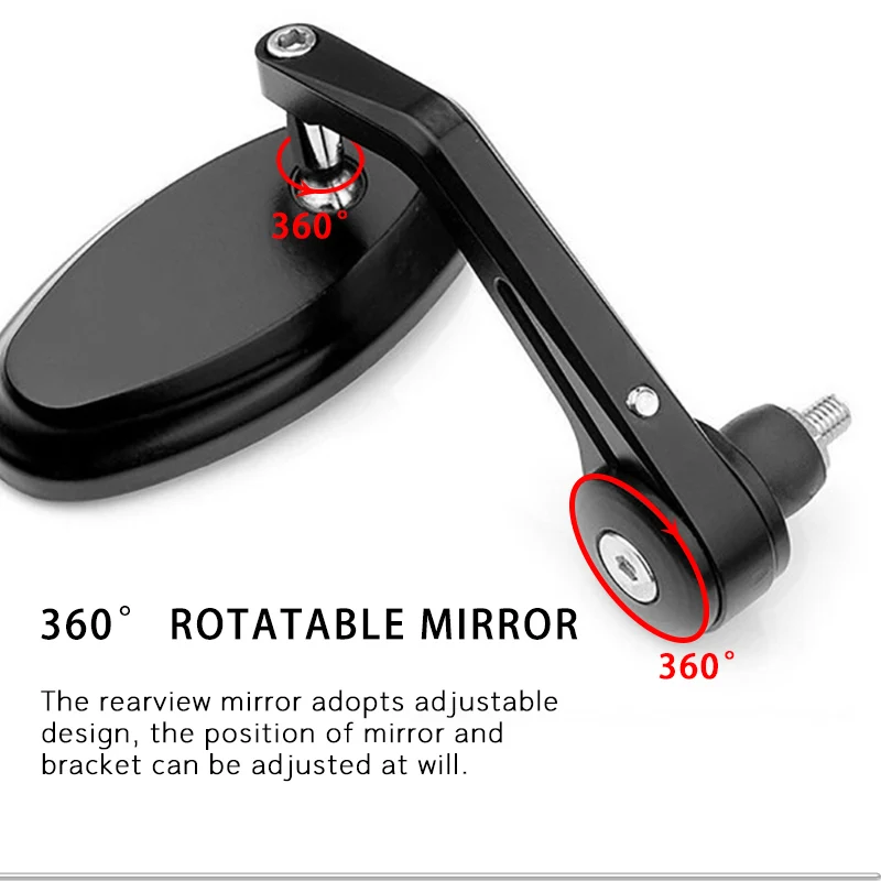 Racbox 2Pcs moto mirrorsUniversal Motorcycle Bike Bar Black End Rearview Mirrors 7/8&quot for Street bikes Sports | Автомобили и