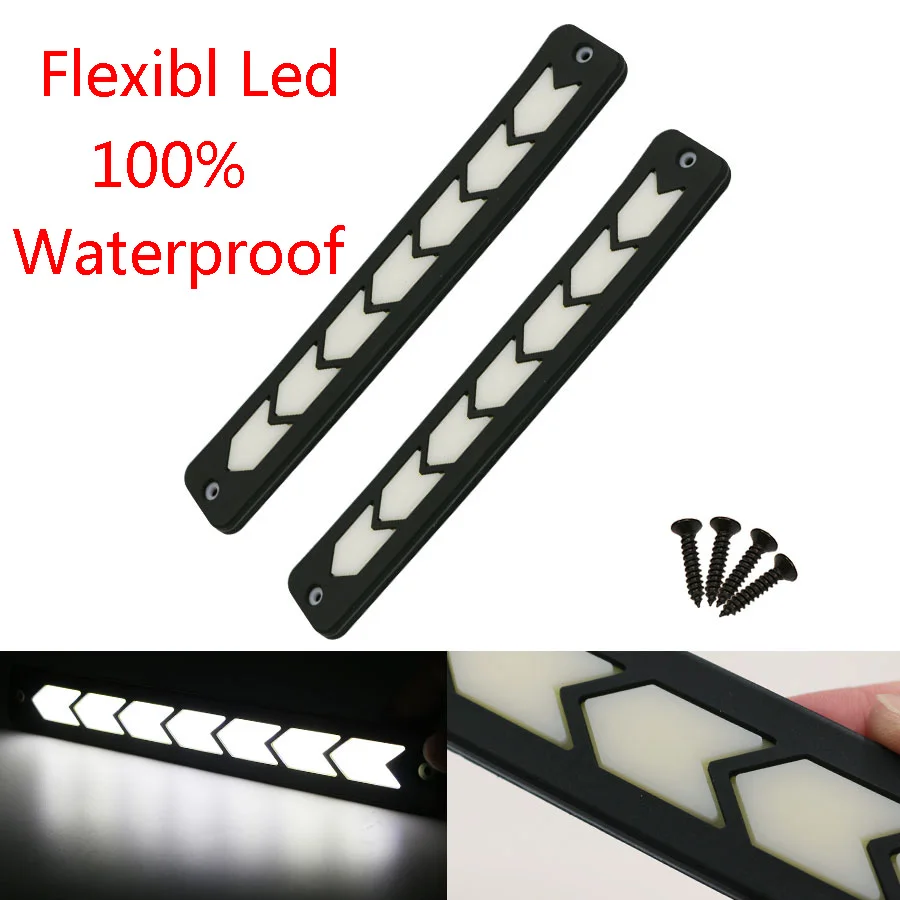 2 шт. авто Стайлинг гибкий 7 светодиодов 12 Рогатка со светодиодом материал