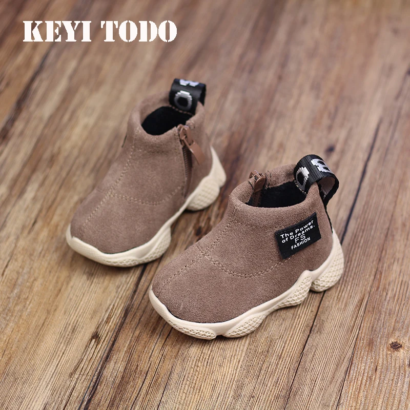 Скраб для кожи верхней детей Для мальчиков и девочек зимняя обувь туфли из хлопка