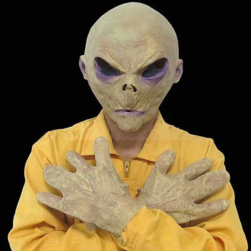 3 шт./компл. маска Alien Goves Saucerman внеземные страшные маски для Хэллоуина маскара