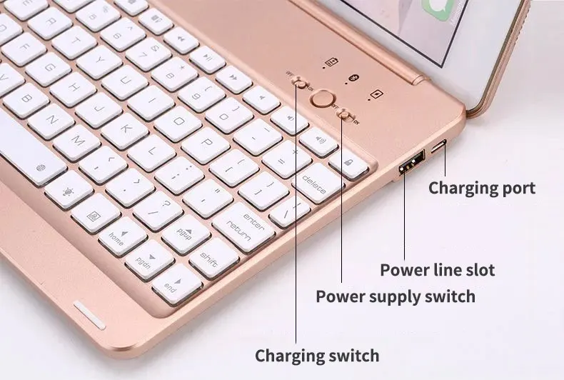 Для iPad Pro 10,5 защитный чехол 7 цветов Светодиодная подсветка Беспроводная Bluetooth клавиатура чехол для IPad Air 1 2 крышка Капа+ подарок