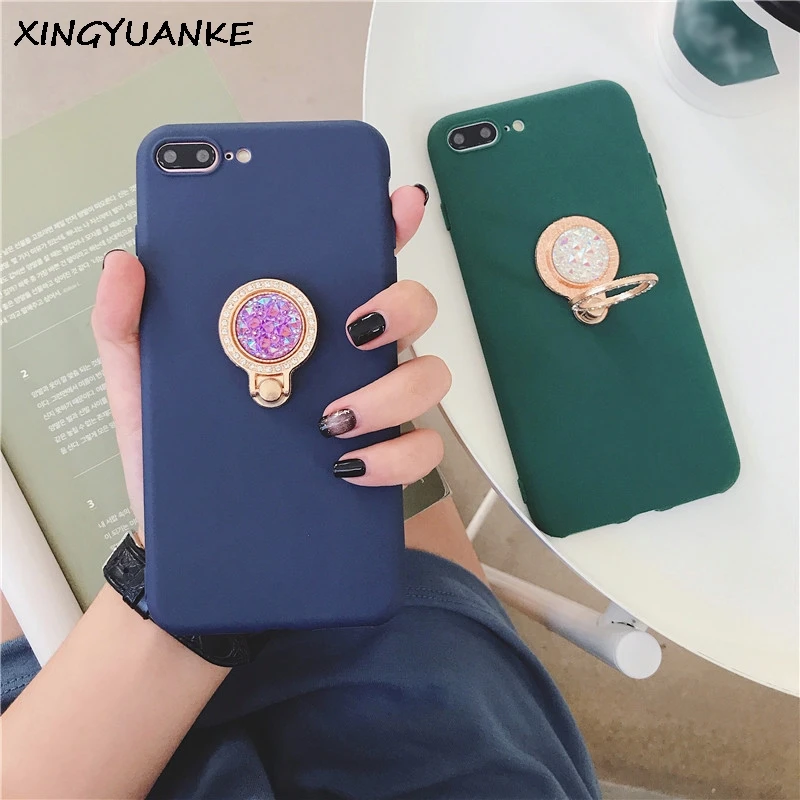 XINGYUANKE 3D Glitter Stand Case For VIVO X21 Luxury Diamond Ring Coque X21Ud Screen Fingerprint Silicone Cover |