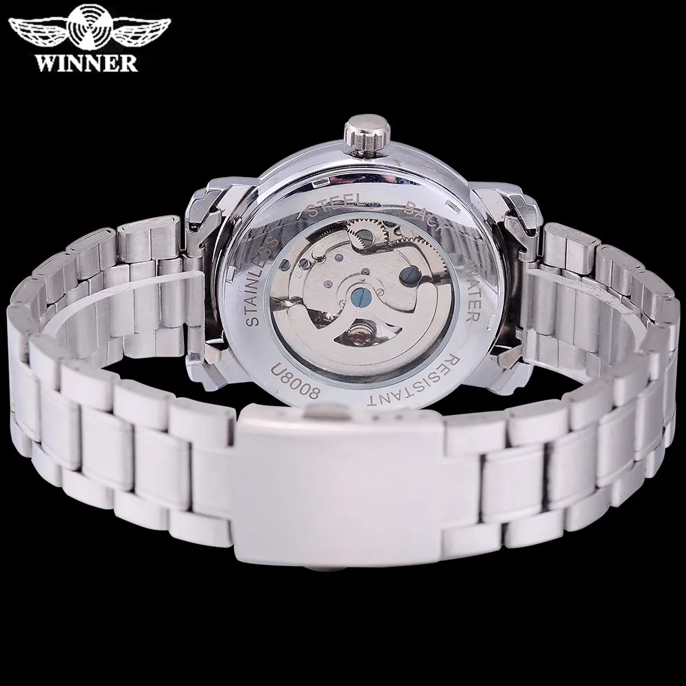 WINNER китайский бренд Мужские механические часы модные простые мужские наручные с