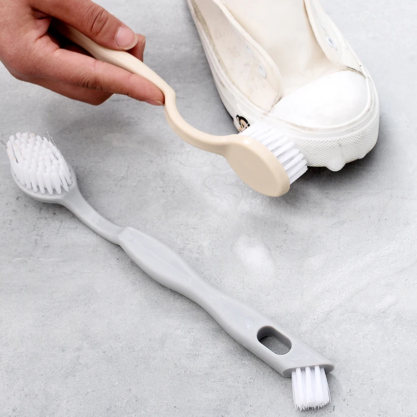 1 PC Double Head Long Handle Cleaning Brush Wash Shoes Home Daily Washing Toilet Pot Dishes home cleaning | Дом и сад