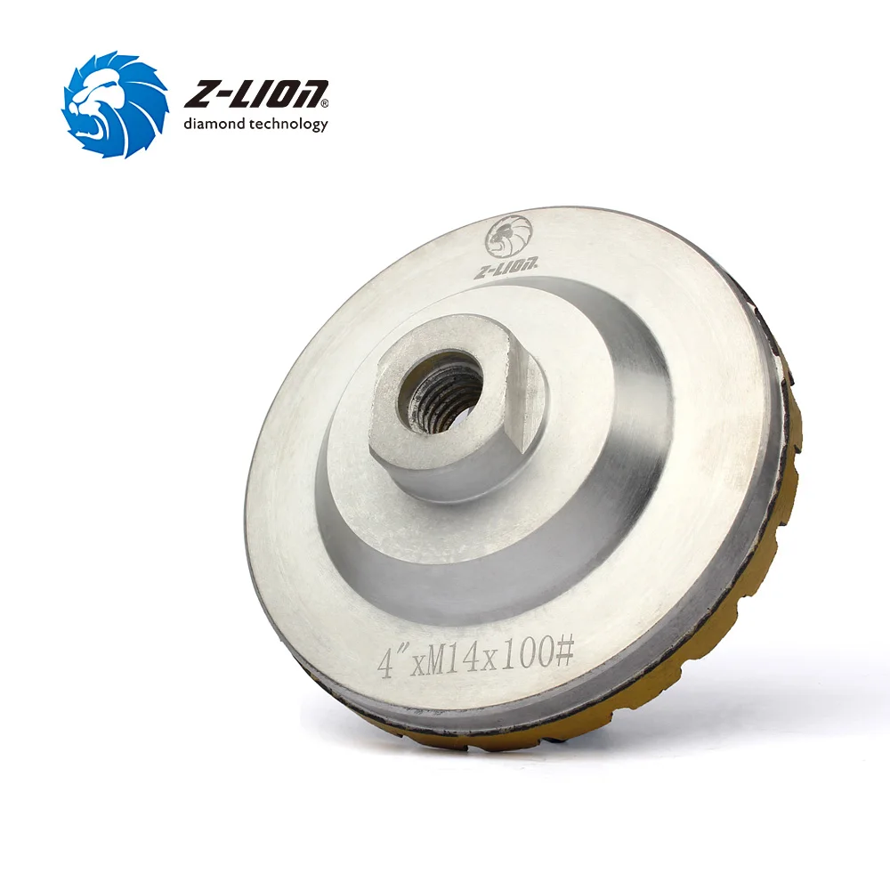 Z-LION 1 шт. " Алмазная чашка шлифовальный диск зернистость 100# бетонный пол шлифовальный инструмент на алюминиевой основе Алмазная каменная чашка
