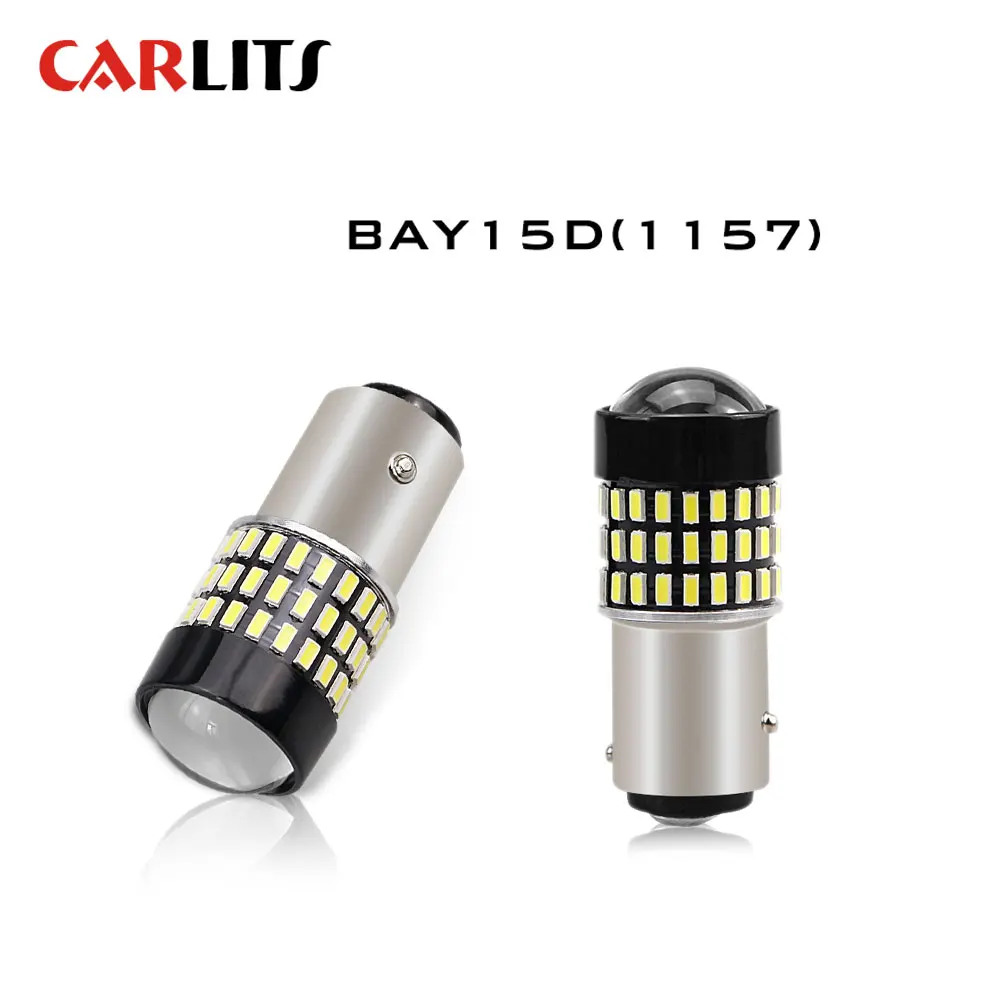 1157 White CARLITS 2x p21w светодиодный лампы автомобиля светильник светодиодный 1156 ba15s t20 p21/5 Вт авто светодиодный 12V bay15d 1157 bau15s 7443 w21/5 Вт t25 3157 LED DRL задний фонарь - Испускаемый цвет: 1157 White