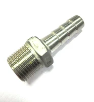 2pcs 14 38 12 npt male thread pipe fitting x 8 10 mm od barb hose tail reducer connector fitting stainless steel 304