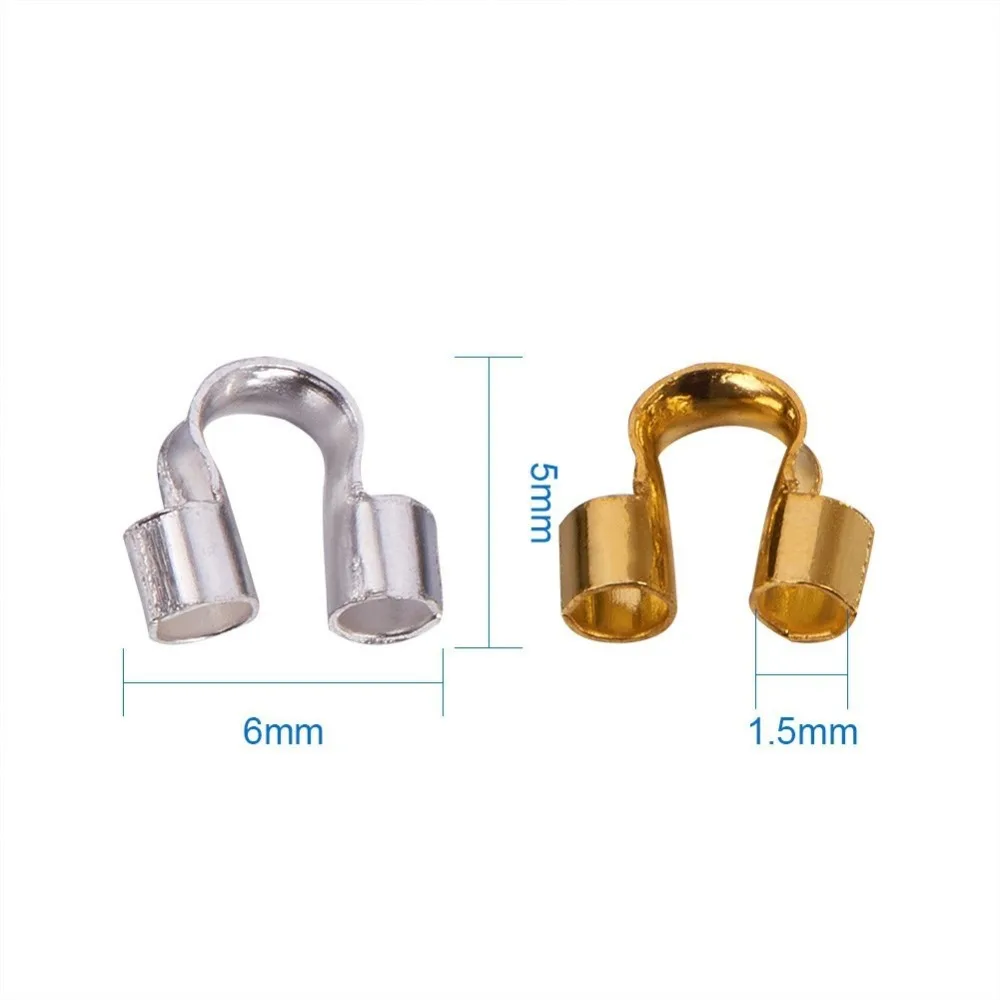 Латунная проволочная трубка для защиты бусин в коробке 6 цветов фурнитура