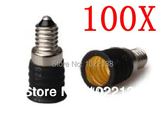 

100pcs E10 to E14 LED lampholder Light Bulb Lamp screw socket base adapter E10-E14 converter Free Shipping With Tracking No
