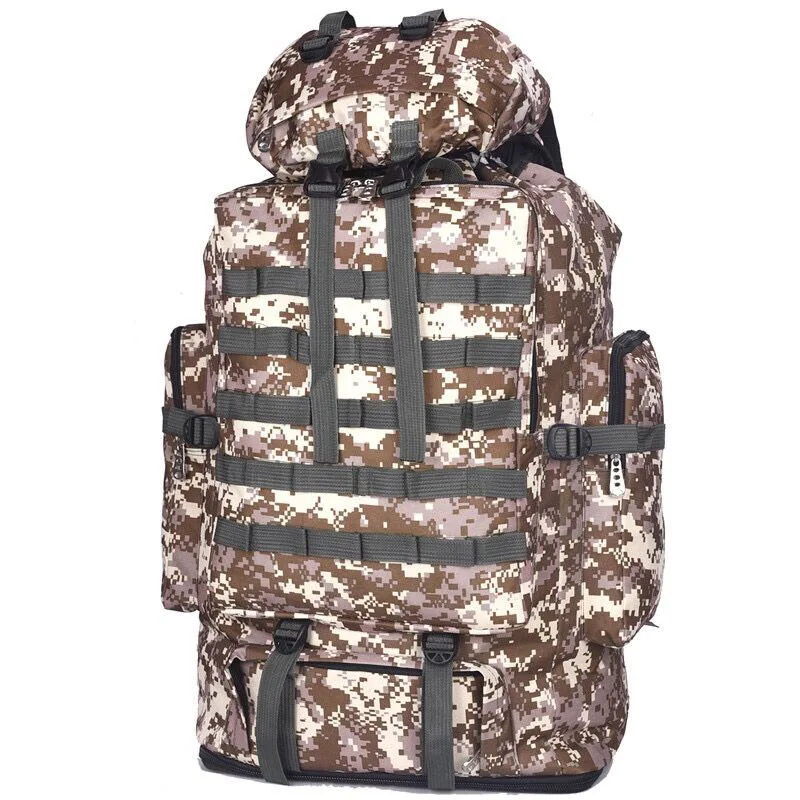 100л Военная Сумка Molle, походный тактический рюкзак, мужские большие рюкзаки, походные дорожные уличные спортивные сумки, рюкзак - Цвет: Digital Desert