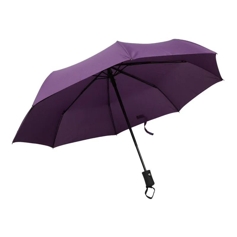Purple DMBRELLA ветростойкий 3 складной автоматический зонт дождь портативный прочные зонтики дождь для мужчин подарок детский пляжный зонт DM008 - Цвет: Purple