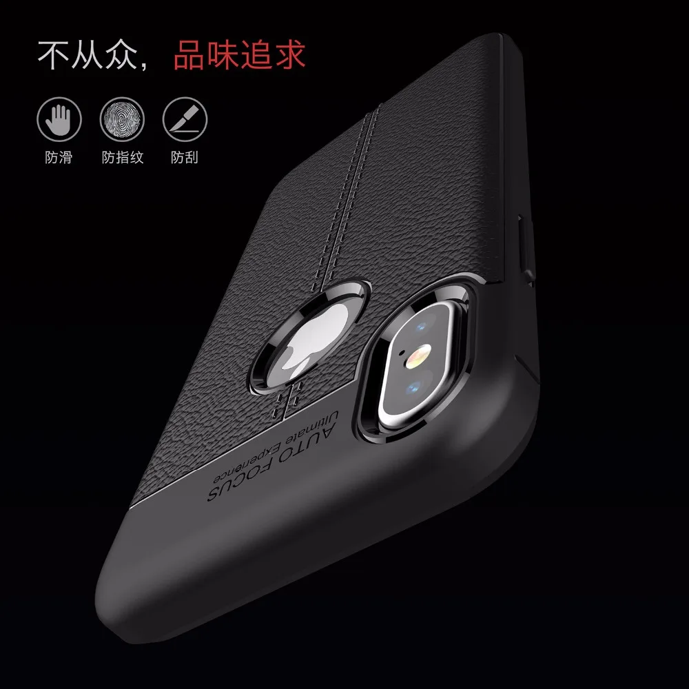 Мягкий силиконовый чехол Lychee для iphone X 8 5 SE 5S 6 S Plus 7 задняя крышка Fundas |