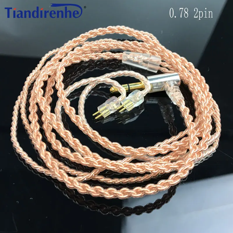 New 0.78mm 2 Pin Rose Gold Single Crystal Copper Upgrade Cable For Weston 1964 UE3X UE18 W4R Earphone Headset iphone xr | Электроника