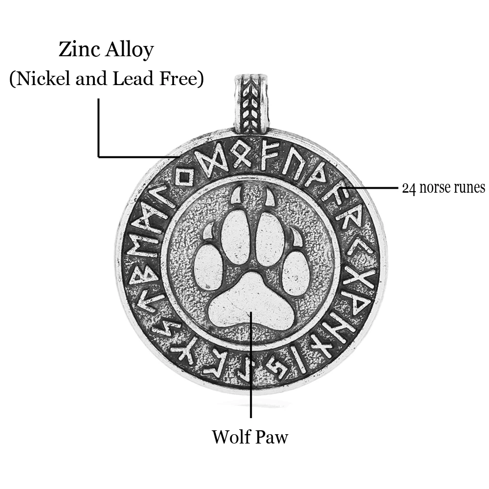Рыбий крючок волк отпечаток когтя талисман нордические руны языческий амулет