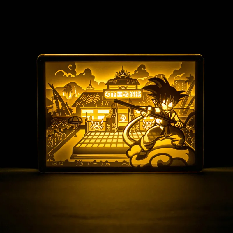 Оригинальная бумага резьба ночные светильники для Qilong Zhu Sun Wukong светодиодная