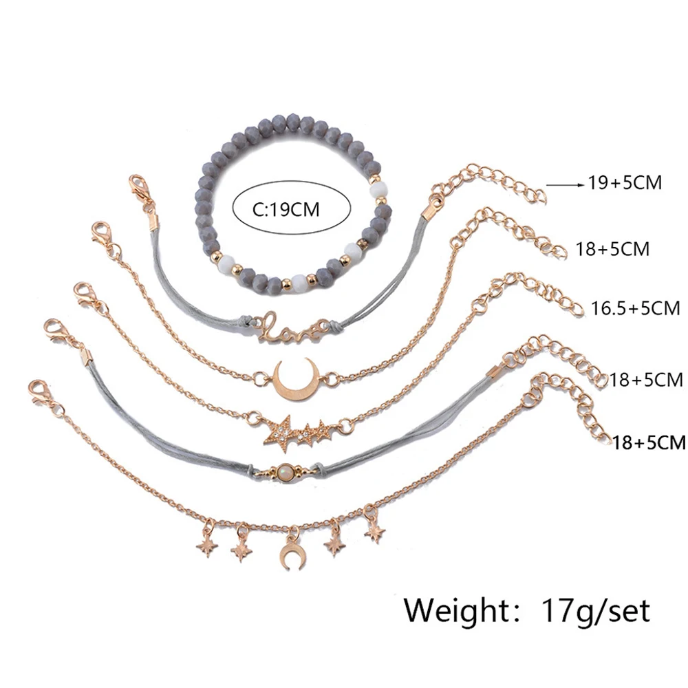 6 шт./компл. в винтажном стиле С украшением виде кристаллов с изображением луны и