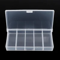 5 grid transparent plastic waterproof fishing box lure lead hooks connector case collection fishing lure storage tools