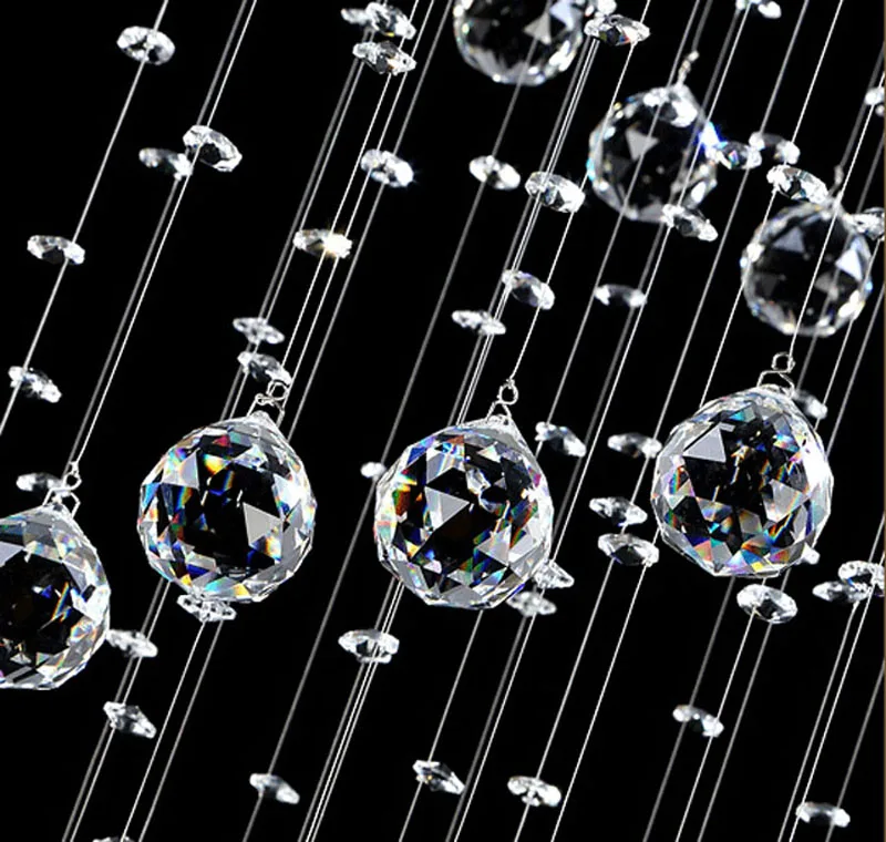 Хрустасветильник лампа K9 для лестницы суперплотная Подвесная в современном