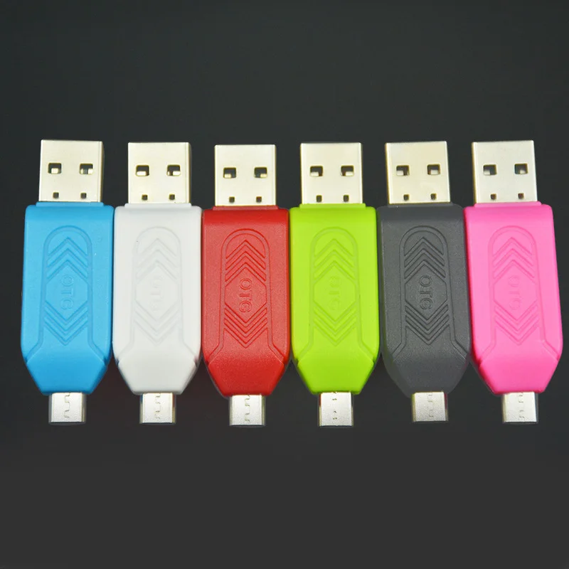 2 в 1 USB OTG кардридер Универсальный Micro TF/SD телефонный удлинитель-переходник