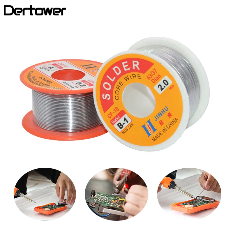 0.3/0.4/0.5/0.6/0.8/1 Solder Wire Tin Lead Tin Wire Melt Rosin Core Soldering Wire Roll Phone Computer Repair Welding Tools 50g