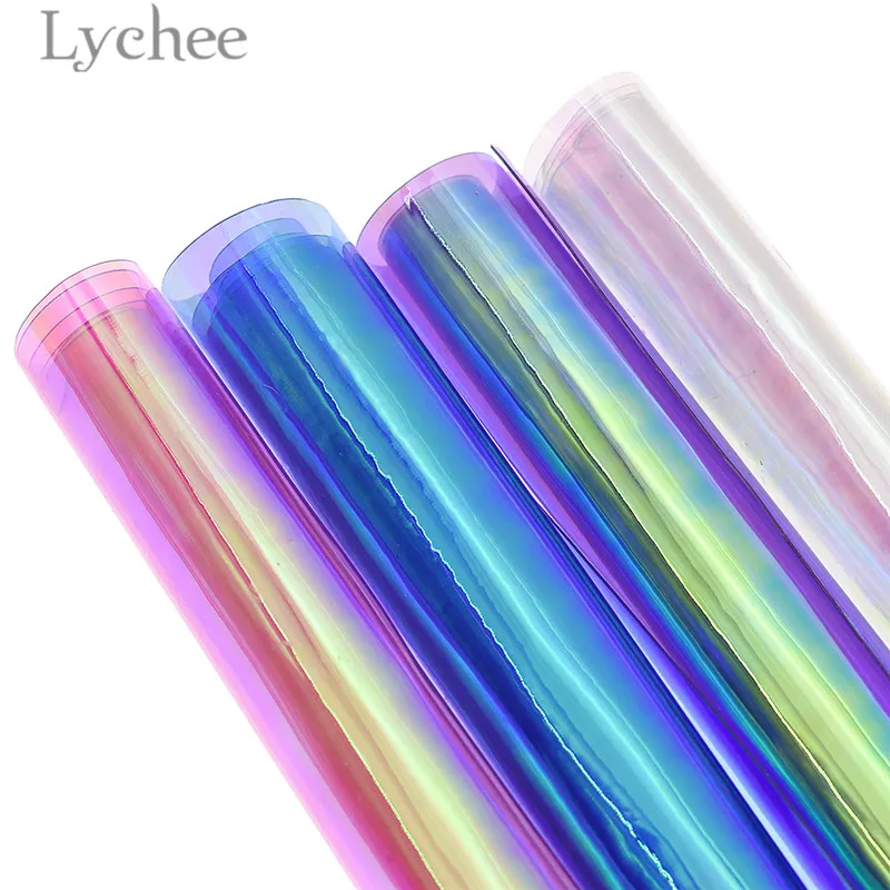 Lychee Life 21x29 см A4 прозрачная виниловая ткань многоцветный прозрачный ПВХ DIY материал для сумки обувь ремни