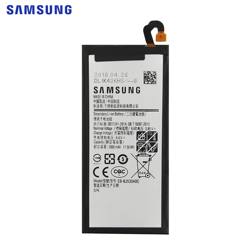 Сменный аккумулятор EB-BJ530ABE для samsung Galaxy Edition J5 J530F J530G SM-J530F настоящий аккумулятор для телефона 3000 мАч
