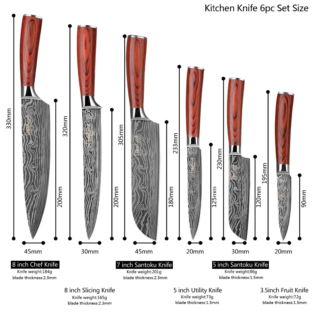 Набор кухонных ножей профессиональные японские ножи шеф повара из