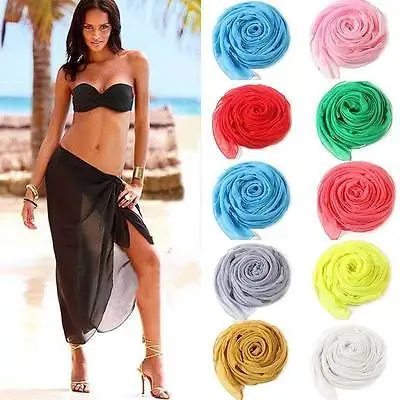 Женское сексуальное шифоновое платье саронг парео Пляжное бикини накидка