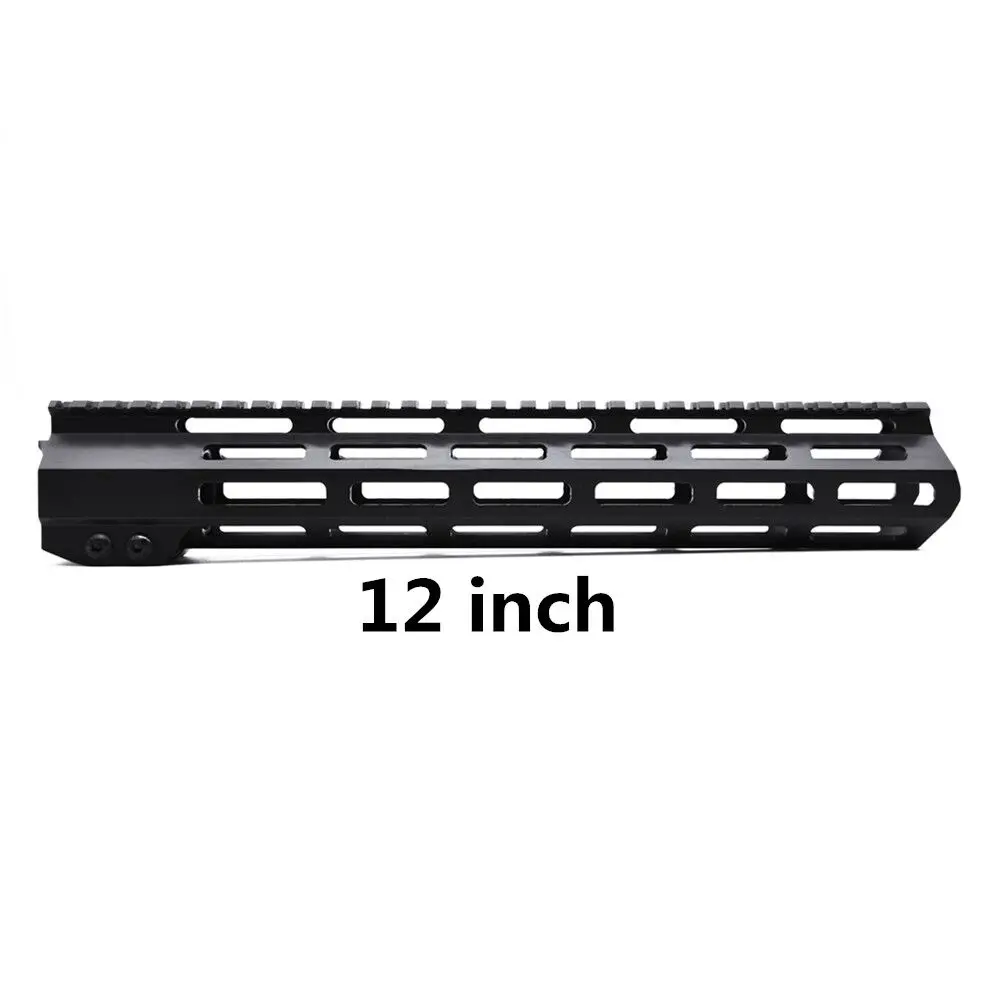 12 inch " 9" 1" 12" 13," 15" дюймов AR15 свободный поплавок MLOK цевье для винтовки для охотничьего следа тактический прицел крепление w стальная гайка - Цвет: 12 inch