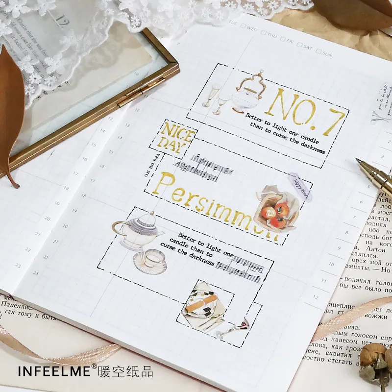 Винтажная музыкальная наклейка для скрапбукинга клейкая лента записей