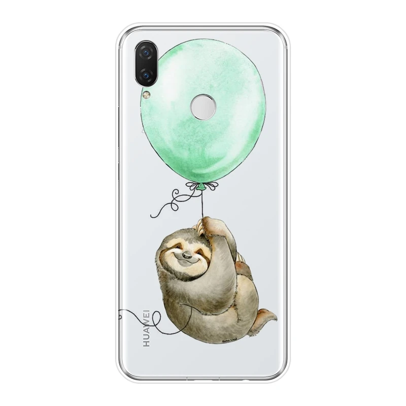 Силиконовый чехол с котом медведем лисой пандой для Huawei Nova Smart Lite 2017 мягкая задняя
