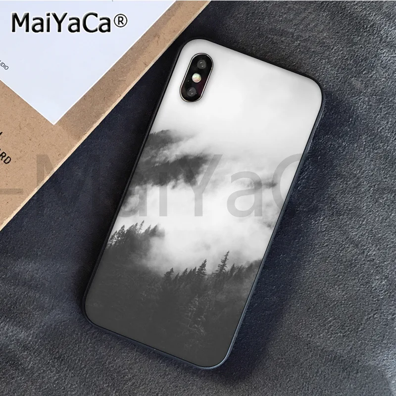 Чехол для телефона MaiYaCa Mountain Peak Forest Snow mountain с белым дымом iphone SE 2020 11 pro 6S 6plus 7 8 Plus X Xs