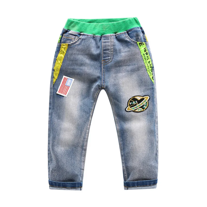 

Children new design spring/autumn kids casual elastic waist pant boys 2-10 years pants jeans