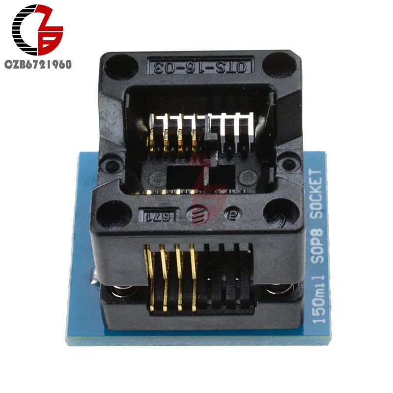 2 шт. SOIC8 SOP8 для DIP8 EZ Программист конвертер разъема адаптера модуль 150mil