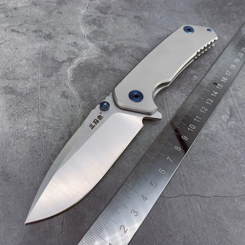 Титановый карманный складной нож Sanrenmu SRM 9008 TZ TC4 клинок 12C27 тактический инструмент
