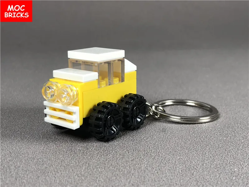 10 шт./лот MOC кирпичи красочный кирпич 2X4 брелок DIY автомобильный строительные