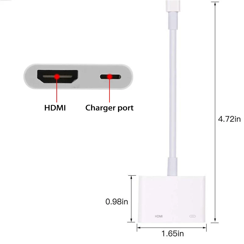 Переходник с Lightning на цифровой AV HDMI для iPad адаптер Коннектор 1080P HD адаптеры Iphone X