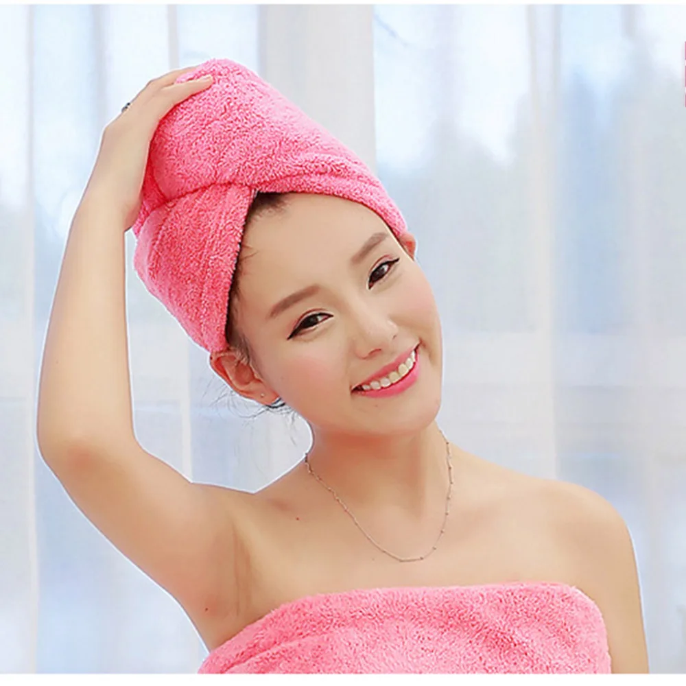 

Women Towels Bathroom Microfiber Hair Thickening Headscarf Towel Adults Soft Skin Friendly Strong Water Absorption Dry Hair Cap