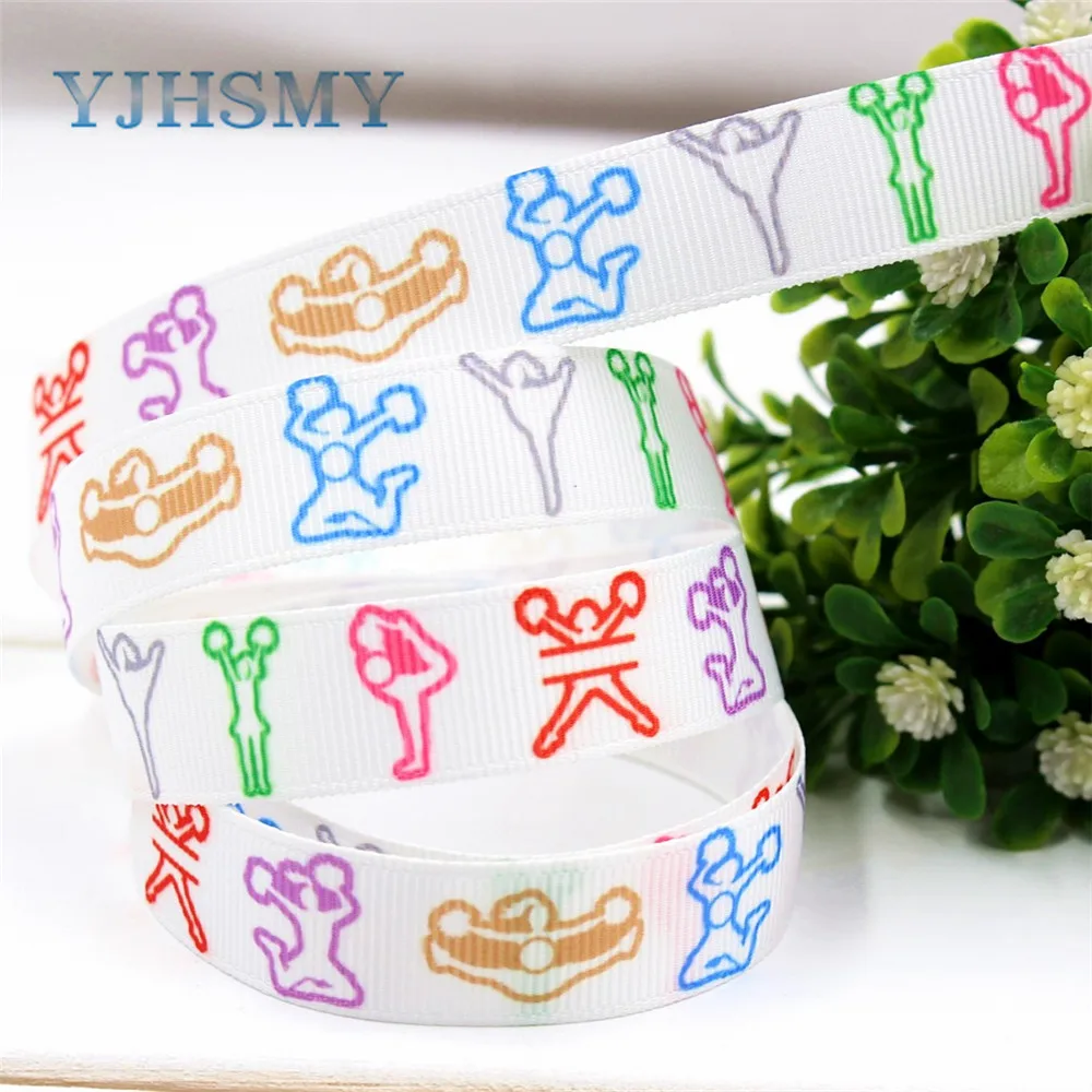 YJHSMY 17223159 5/8 &quot(15 22 38 мм) мультфильм напечатанный grosgrain лента DIY handmadeHair Аксессуары