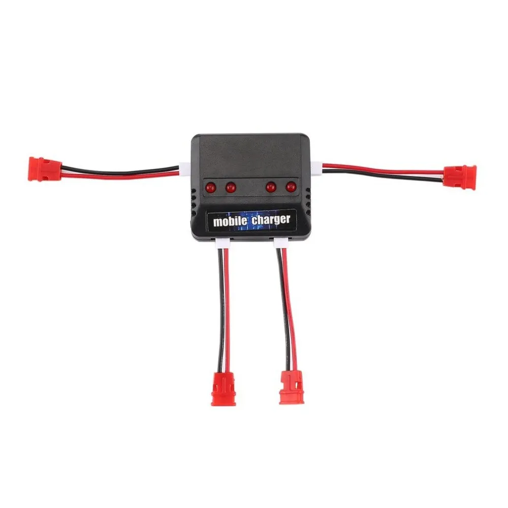 Bater&iacute;a Lipo de 3,7 V, 500mAh, + 1 25C Uds., cargador de bater&iacute;a de 4 puertos para Syma X5UW X5UC RC Quadcopter, piezas de repuesto de drones, 4 Uds.-4