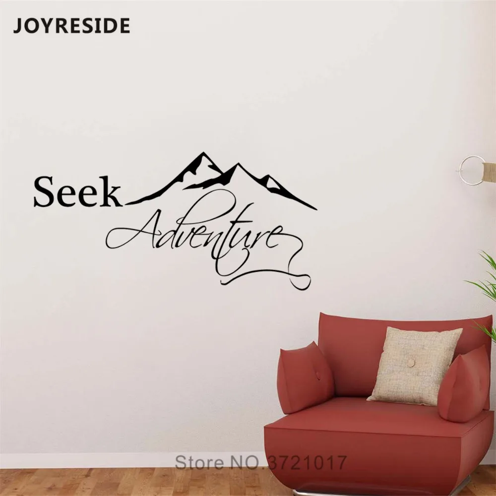 Joyestee Mountain Seek Adventure наклейка цитата на стену слова Наклейка художественный