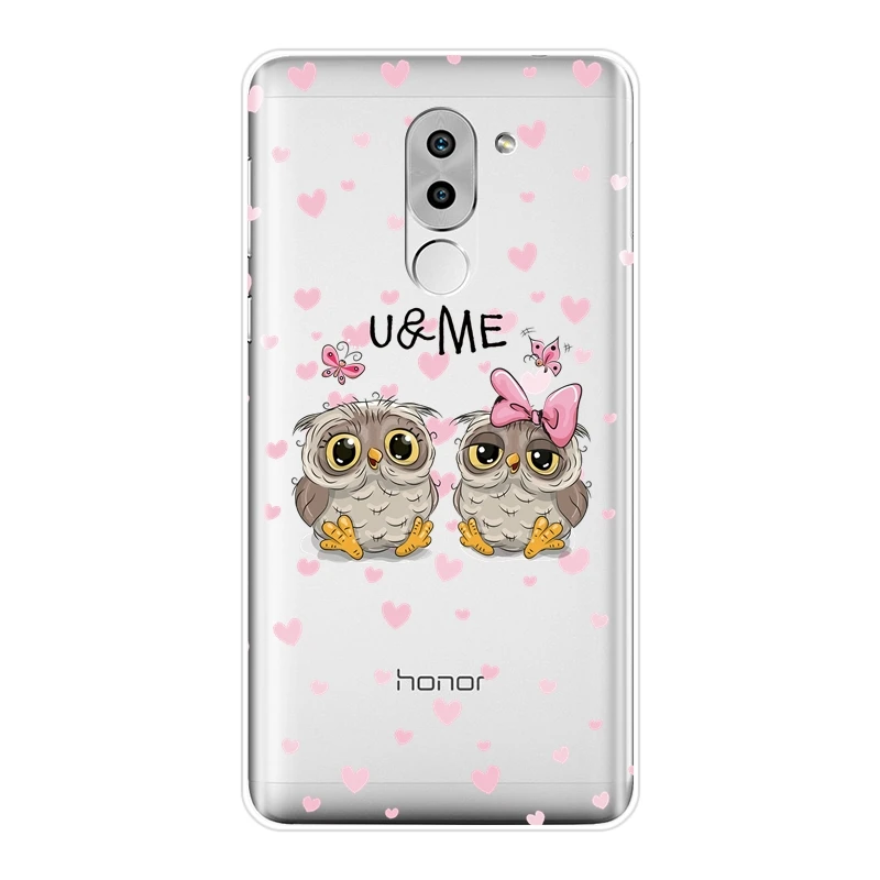 Чехол для телефона Huawei Honor 6A 4C 5C 6C Pro сова луна сердце любовь Kawaii силиконовая