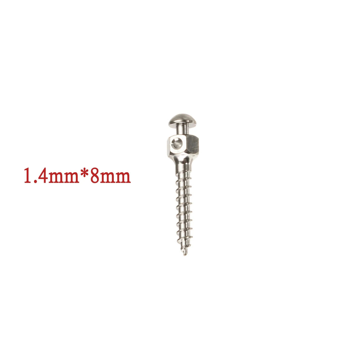1.4mmX8mm Various specifications Self Drilling Thread Dental Orthodontic Matching Tool Micro Implants Screw Titanium Mini Screw - Color: 1.4mmX8mm
