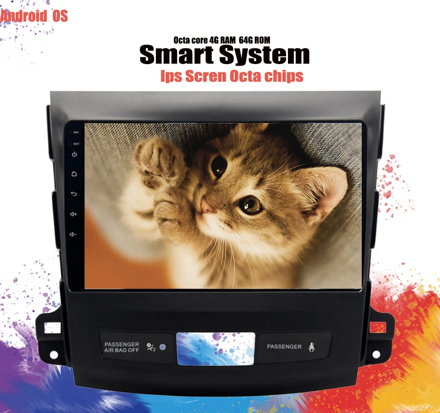 9 "IPS экран DSP Android 10 0 6G RAM Автомобильный DVD плеер для Mitsubishi Outlander GPS стерео радио