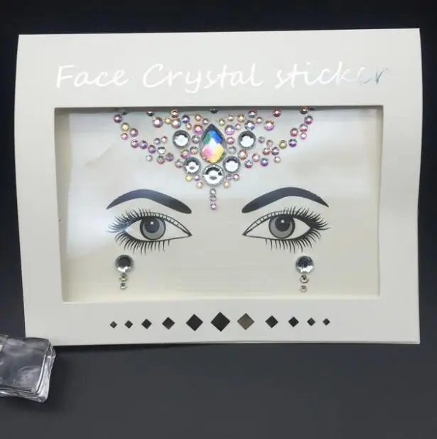 Сексуальные Стразы блестящие тату наклейки украшения для лица драгоценные камни