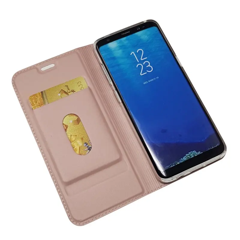 Zeallion для самсунга Galaxy S7 S8 S9 Plus A5 A6 A7 A8 2018 Note 8 тонкий кожаный чехол-подставка с